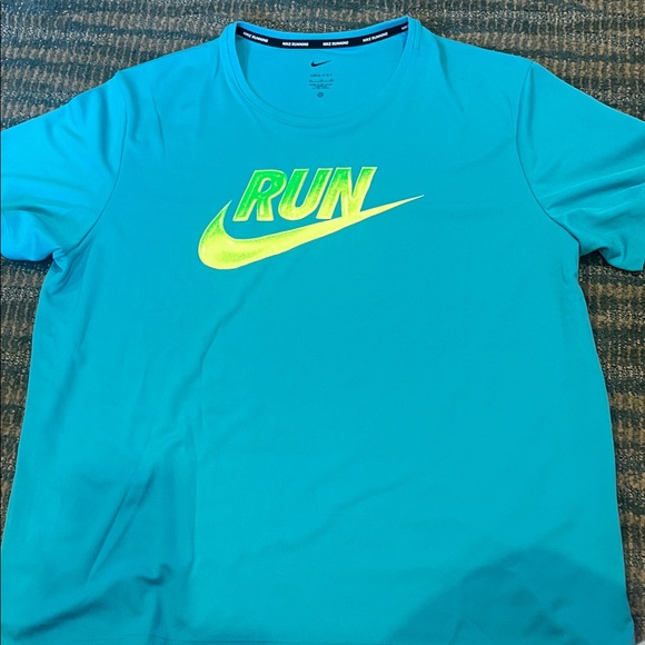 Nike Other - Men’s size xl dry fit Nike Men's Teal RUN Tee shirt 100% polyester